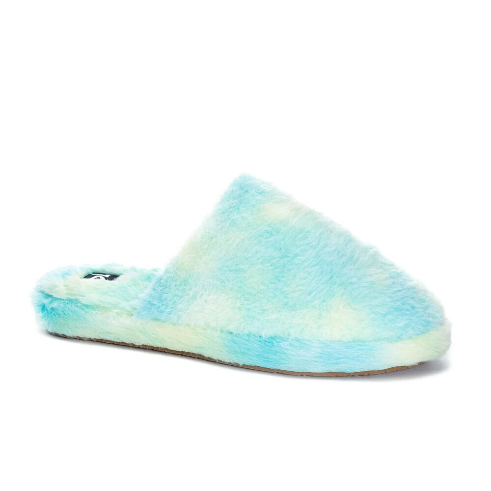 Dirty Laundry Come Out Mule Women's 7.5 Green Faux Fur Slip On Slippers JOBB1622